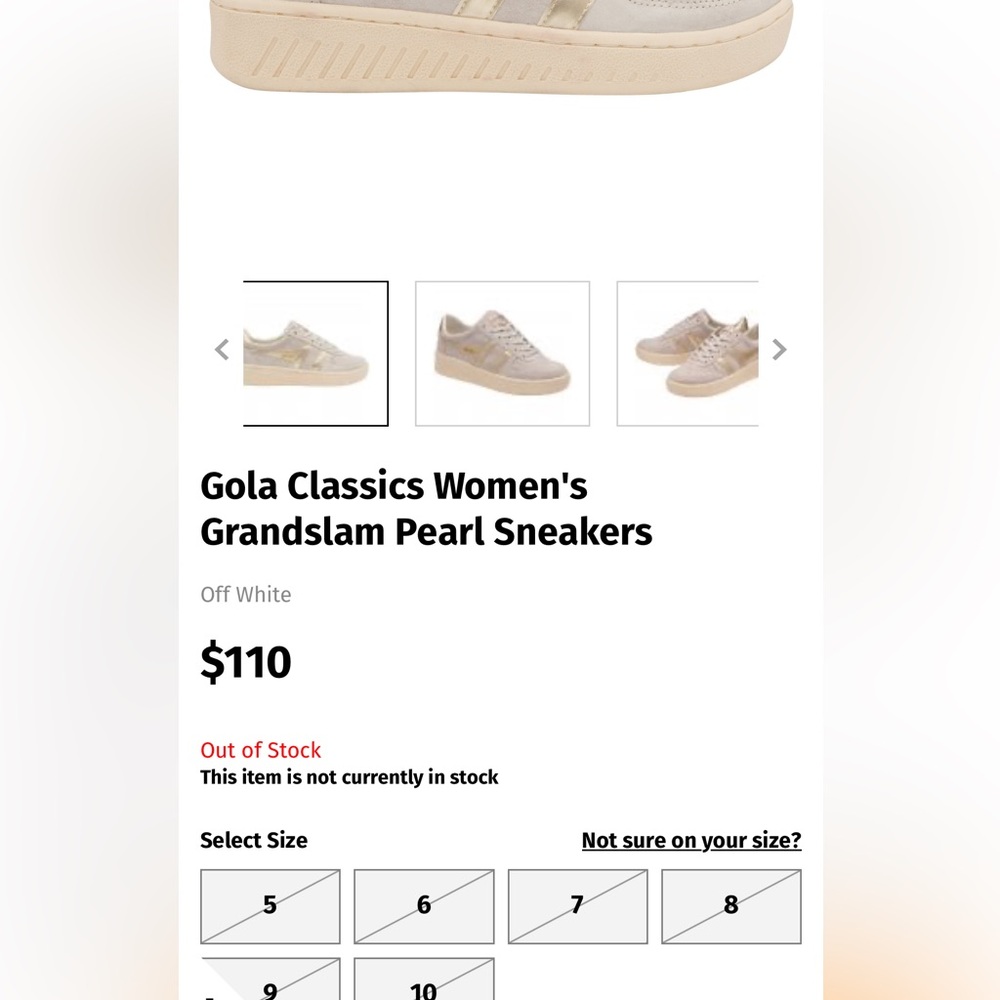 Gola Classic Women’s Grandslam Pearl Sneakers - Picture 7 of 9